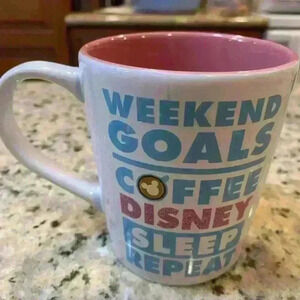 Disney "Weekend Goals" Hidden Mickey Mug